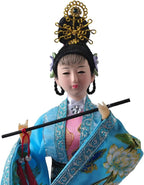 NW 12 Inch Chinese Traditional Handicraft Silk Figurine Collectible Chinese Ancient Character Ornaments for Home Decoration(1805-B)