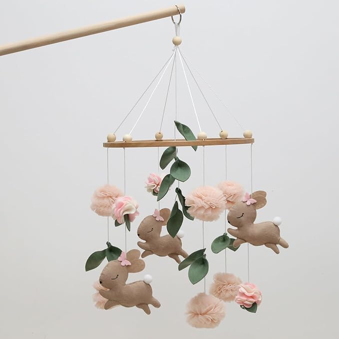 Bunny Hanging Mobile Girl Room Decor Rabbit Ceiling Mobile