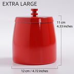 Extra Large Ashtray with Lid for Cigarette, Stainless Steel Smokeless Odorless Windproof Ash tray for Home Office Tabletop Outside Patio Outdoor Balcony(4.72''x3.93''x4.33'')