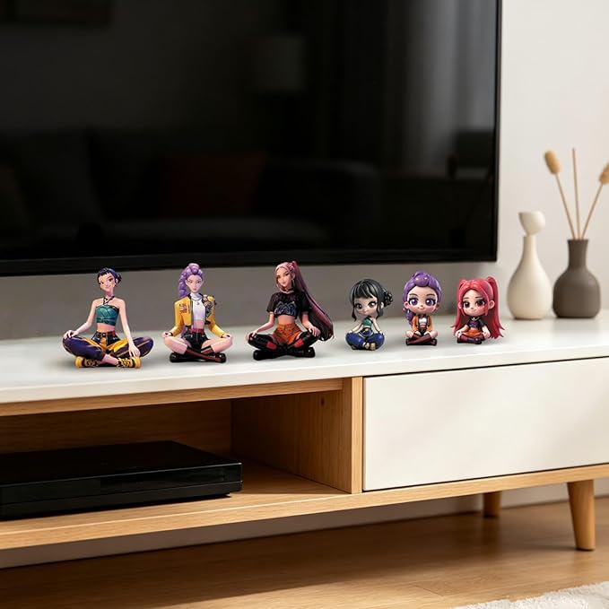 6Pcs Demon Movie Hunters Figure,Character Model Collectable Figure Creative Gift for Fans