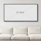 Extra Large Framed Abstract Wall Art for Living Room, Horizontal Grey Teal Canvas Prints Paintings Artwork for Walls, Modern Minimalist Pictures Wall Decor for Bedroom Dining Room Office, 30x60 In