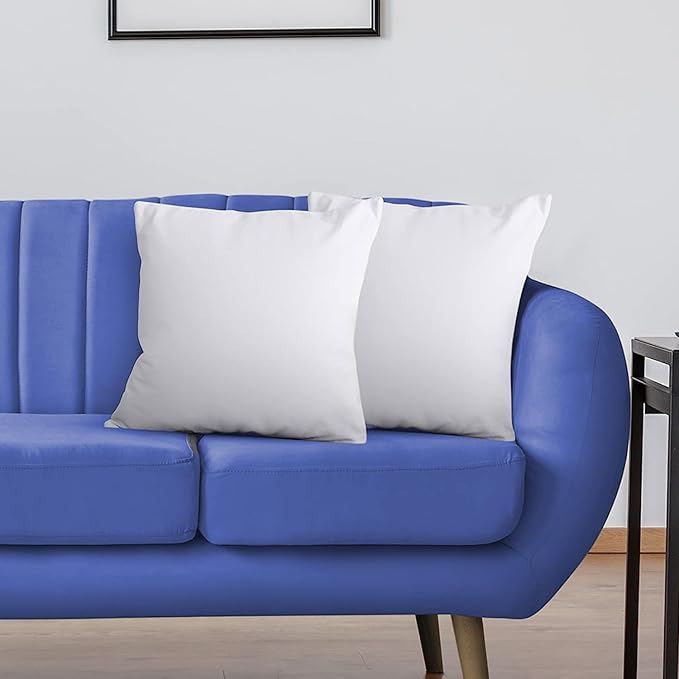 Covers & All Throw Pillow Inserts Only Pack of 2, Durable Soft Square 24 x 24 Inches 65 GSM Non-Woven Fabric with 15D Silicon Fiber Filling, Universal uses for Home Decor Office Indoor Outdoor