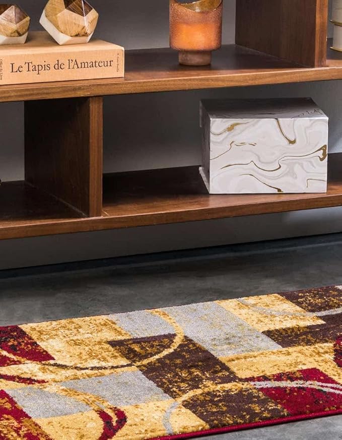 Unique Loom Barista Collection Area Rug - Kouillou (2' 2" x 5' 3" Runner, Multi/Brown)