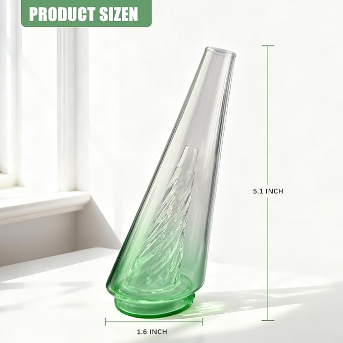 Mini Gradient Glass Vase, Exquisite Desktop Decorative Vase, Pro Glass Replacement (Green)