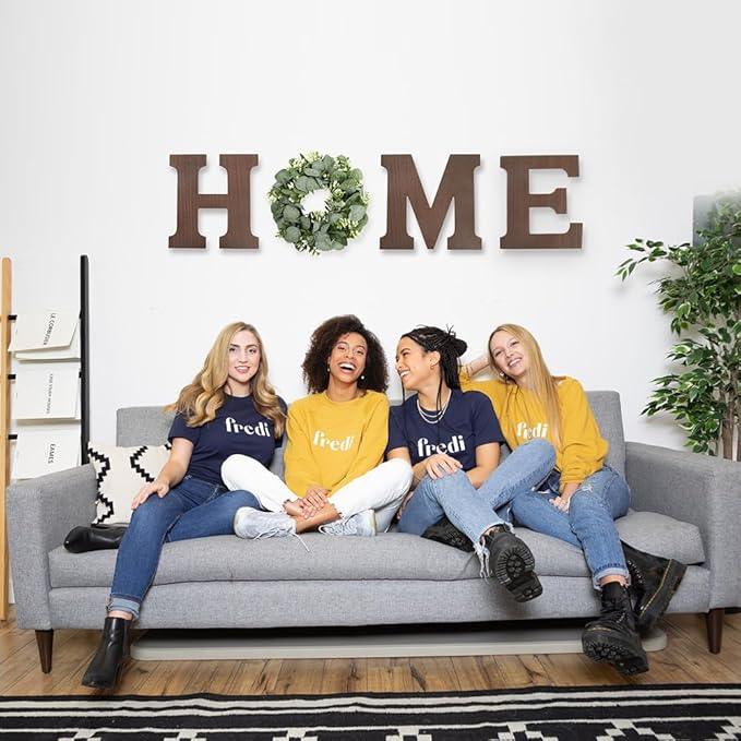 Pinkpum Wood Home Sign Hanging Farmhouse Wall House Decor Wood Home Letters for Wall Art Rustic Decor, Home Wall Decor for Living Room Kitchen Entryway Dining Room Hallway Housewarming Gift Brown L