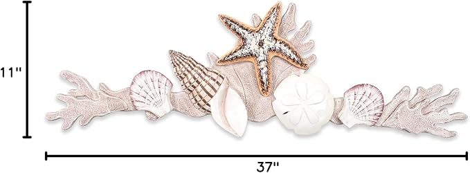 T.I. Design Shell Swag with Coral - Natural Finish