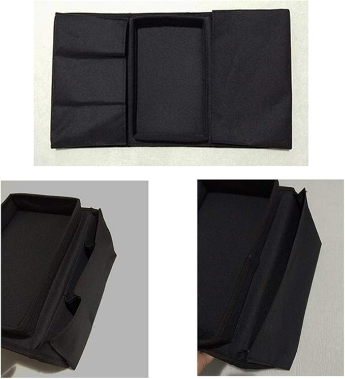 Sofa Armrest Organizer, Couch TV Remote Storage Organizer with Pockets for Recliner Armchair Snacks Glasses Smartphone Magazines Pouch (Gery)