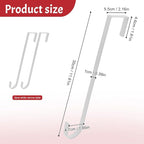 12 in Wreath Hanger for Front Door 2 Pack White Wreath Hangers Over The Door Wreaths Hanger Holder Hook Christmas Wreaths Hook Decoration Christmas Halloween Easter Home Outdoor Narrow