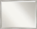 Amanti Art White Wall Mirror 23x29 Shiplap White Narrow Rectangle Bathroom Mirror for Wall Decor Living Room, Large Cottage Wood Frame, Hangs Horizonally and Vertically, Bathroom Decor, Beveled Edge