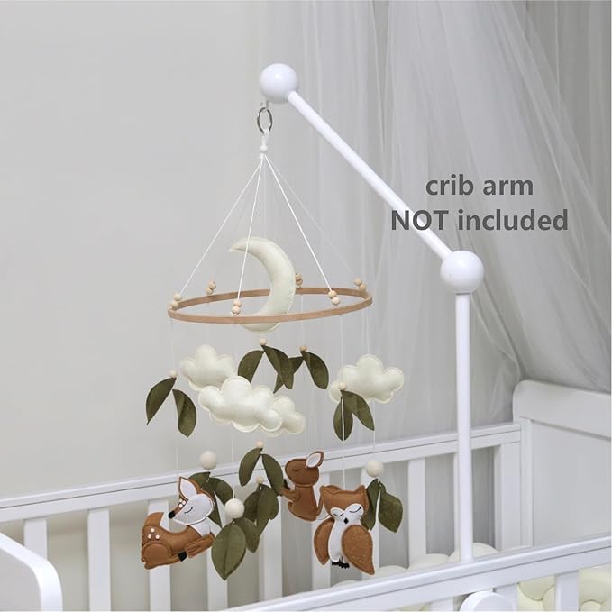 Woodland Animals Mobile Handmade Squirrel owl Deer Forest Hanging Decoration