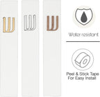 A&S Mezuzot Modern Concrete Mezuzah Case with Scroll, Easy Peel and Stick Mezuza (White+ Wood Shin, 6 Inches)