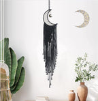 Dream Catchers Moon Dream Catcher with Light, Black Dream Catcher for Girls Boys Bedroom Wall Decor Christmas Decor, Macrame Dream Catchers Boho Room Decor for Teen Girls Boy Birthday Gift Women