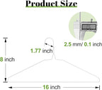 Wire Metal Clothes Hangers Bulk 100 Pack, 16 Inch 12 Gauge Standard Size, Slim Space Saving for Coat Suits Shirts Pants Skirts, Non Slip, White