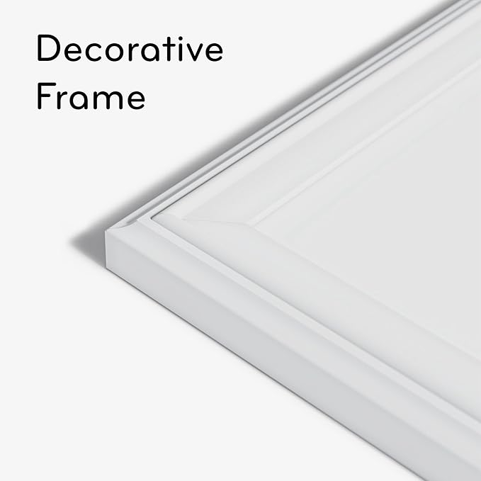 U Brands Farmhouse Board, Dry Erase White Board with White Frame, Office Supplies, Includes Magnets, 20” x 30” (2993U00-04)
