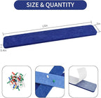 Vuzvuv 8 pcs Bulletin Board Bar Strips with 50 Pushpins & 10 Wooden Clip pins，Self Adhesive Cork Board for Wall，Felt Pin Board for School，Office Decor(Blue)