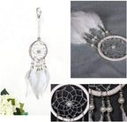 Dream Catchers for Cars Rear View Mirror, Small White Feather Dream Catcher Wall Hanging Decorations Car Charm Ornament