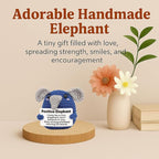 Mini Funny Crochet Elephant Gifts,Cute Handmade Inspirational Gifts for Men, Women, Teens, Friends, Coworkers, Funny Desk Decor for Birthday, Graduation, Office