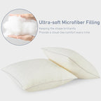 Leeden 20x20 Pillow Inserts Set of 2 - Soft and Fluffy Square Decorative Pillow Forms for Couch, Bed, Sofa - 20 Inch Premium Insert (Beige, Pack of 2)