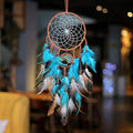 AWLEE Dream Catchers Tree of Life with Handmade Feather Blue Dreamcatcher for Kids Boys Bedroom Wall Hanging Decor Nursery Wall Art Ornament Craft Decoration