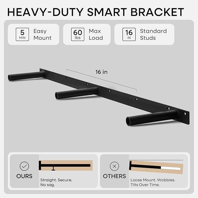 Homeforia Oak Floating Shelves 42 inch Long, High End Solid Real Wood 42inch Floating Shelf for Wall Mounted, Honey Oak Wooden 42in Floating Shelves, Heavy Duty Bracket, 42 X 6.5 X 1.75 in, Set of 2