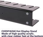 Hat Organizer for Baseball Caps, 2 Pcs No Install Acrylic Hat Stand for 14 Baseball Caps, Hat Racks for Caps Display and Organizer for Bedroom, Closet, Dresser, Office, Hat Holder