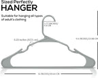 Utopia Home Plastic Hangers 100 Pack - Perfect Space Saving Clothes Hanger - Durable and Strong - Perfect Closet Organizers with Shoulder Grooves (Grey)
