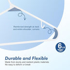HOUSE DAY White Plastic Hangers 40 Pack, Plastic Clothes Hangers with Built-in Strap Hooks, Space Saving Slim Hanger for Closet Organizers and Storage, Durable Clothing Hanger for Shirts Blouses Tops