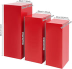 6Pcs Square Display Pedestal Stands Set for Party, Metal Display Stand Plinth Pillars, Cake Stands Pillars for Wedding Birthday Art Decor Risers, 11.8*31.5" (L), 11.02*25.6" (M), 10.24*23.6" (S)