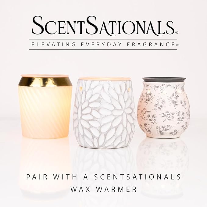 Scentsationals Plumeria Waters Scented Wax Melts - Waterlily, Hibiscus, & Green Leaves, 10oz (24 Cubes)