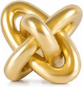 XMGZQ Gold Knot Decor for Coffee Table Book,Chain Link Living Room Decor Item for Bookshelf Entryway Nightstand TV Stand,Minimalist Knot Sculpture for Home Living Room,Centerpiece Table Decorations