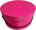 Sarah's Hat Boxes Classic Cerise Hat Box – 18.5" x 9.5" (Dia. x Ht.) Handmade in USA – Odorless Non-Toxic Adhesive, Cording Handle – Premium Storage for Hats & Accessories