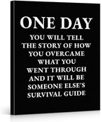 Inspirational Quotes Wall Art Decor, Black Office Decor for Men, Motivational Success Canvas Painting Positive Affirmations Posters Artwork for Home Office (8 X 10 Inches, Framed)
