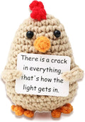 Funny Handmade Crochet Chick for Women Men, Positive Emotional Support Chick, Valentine's Day Gift, Birthday Basket Gift for Home Decorations
