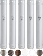 SUPER STAM MEZUZAH CASE Holder (shidell) בית מזוזה Plastic Semiround Silver shin Waterproof Rubber Cork lot of 5 (White, 15)