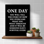 Inspirational Quotes Wall Art Decor, Black Office Decor for Men, Motivational Success Canvas Painting Positive Affirmations Posters Artwork for Home Office (11.5 X 15 Inches, Framed)