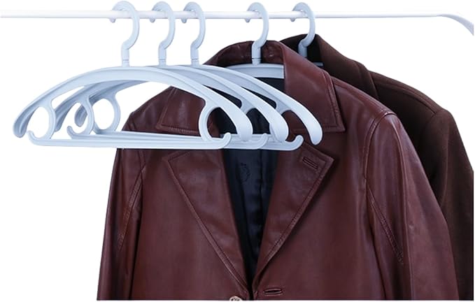 10 Pack Heavy Duty Coat Hangers 25lb Load Capacity Swivel Suit Clothes Hanger Wide Shoulder Jacket Hangers Thick Large Oversize Non Slip Coat Hanger (Blue)