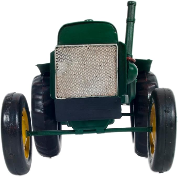 1939 John Deere Model D Tractor Metal Handmade - John Deere Collectibles - Metal Scale Model for Home & Office - 11.5" L x 6" W x 6.5" H