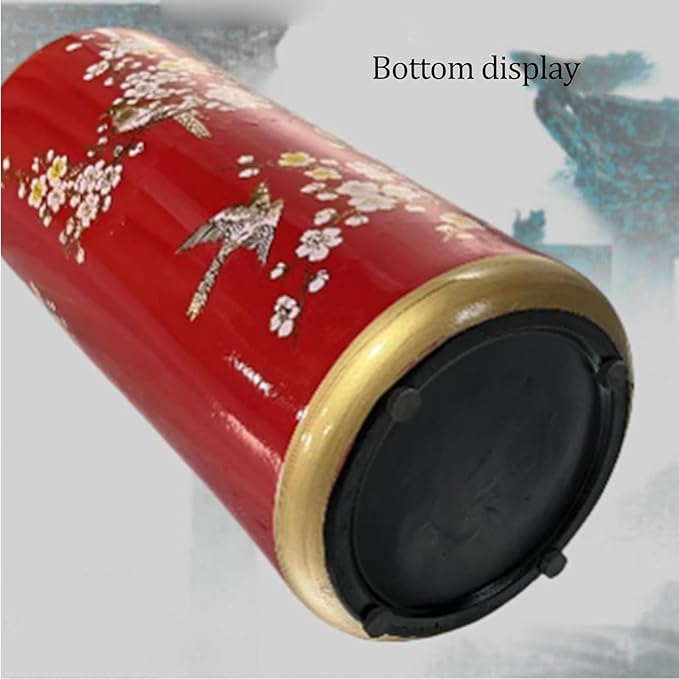 Ceramic Umbrella Stand Umbrella Holder For Entryway,Floor Standing Vase Storage Bucket(C)