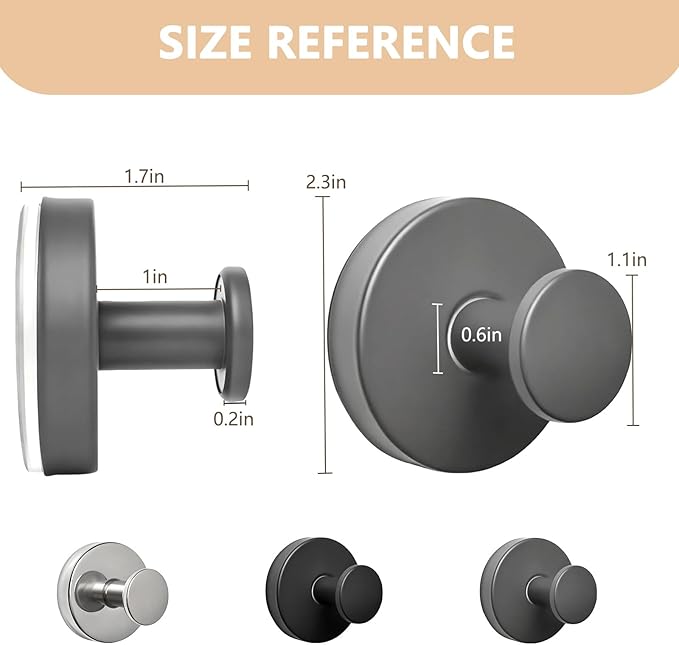 Wreath Hangers for Front Door Metal Suction Cup Hooks 2 Pack Removable Towel Hooks for Bathrooms Cup Hooks for Glass Window