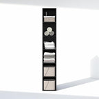 Furinno Cubicle 6-Tier Closet Organizers and Storage, Closet Organizer, Open Shelf Closet Storage, for Wardrobe, Bedroom, Living Room, Blackwood