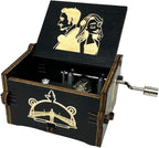 Youtang Lalaland Music Box Hand Crank Musical Box Carved Wooden,Play (Lalaland Theme, Black)