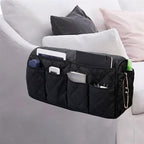 Armchair Caddy, Sofa Armrest Organizer with 14 Pockets, Waterproof Non Slip Recliner Remote Control Holder, Couch Chair Arm Storage for TV Remotes, Phone, iPad, Magazine, Books