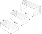 Sezanrpt Clear Riser Shelf 3pcs, Desktop Rectangular Acrylic Display Shelves Organizer, Acrylic Stands for Funko Pop Figure, Perfumes, Bags, Shoes, Glasses, Plants, Toys, Collectibles - 8''x8.5''x9''
