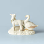 Lenox First Blessing Nativity Lambs and Goose Figurine, Christmas Decoration