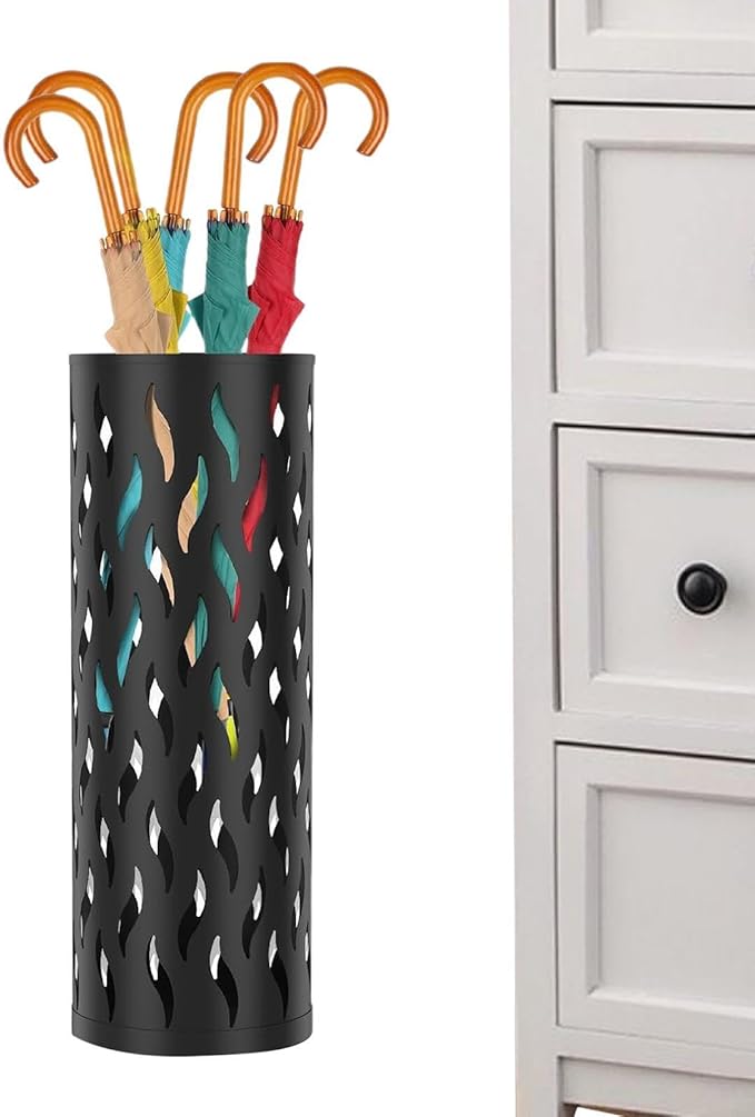 Umbrella Storage | Metal Organizer Standing | 15x15x42cm Umbrella Stand Rack Bin - for Indoor Living Room Entryway Hallway Balcony Office Hotel Reception Lounge Restaurant