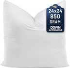 Utopia Bedding Throw Pillows (Set of 1, White) – 24 x 24 Inches Down Alternative Pillows for Bed, Sofa, and Couch - Fluffy Decorative Stuffer Pillow for Indoors & Outdoors