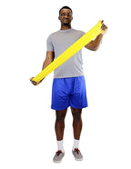 CanDo Singles Low Powder Exercise Band, 4-foot singles, Yellow: X-Light (40 count)