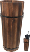 VALICLUD Capacity Wood Umbrella Holder Stand for Entryway Sturdy Wear Resistant Rack with Compact Design for Organizing Umbrellas and Walking Hall