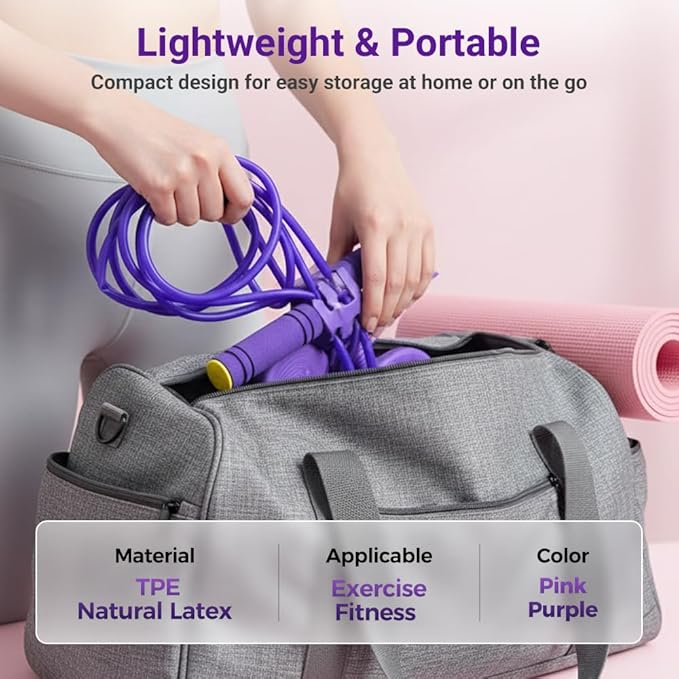 Pedal Resistance Bands with Handles, Upgrade 6-Tube Natural Rubber Foot Pedal Resistance Band for Multifunction Stretching Workout, Abdomen Waist Arms Legs Training