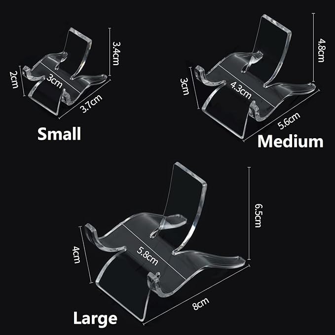 Crystal Stand Rock Display Stand Small Dispaly Stands ( 3 Sizes , 36 PCS ) Crystal Stands for Display Minerals Rocks Crystals Agates Fossils Corals or Other Small Items in Home Shop Museum Office